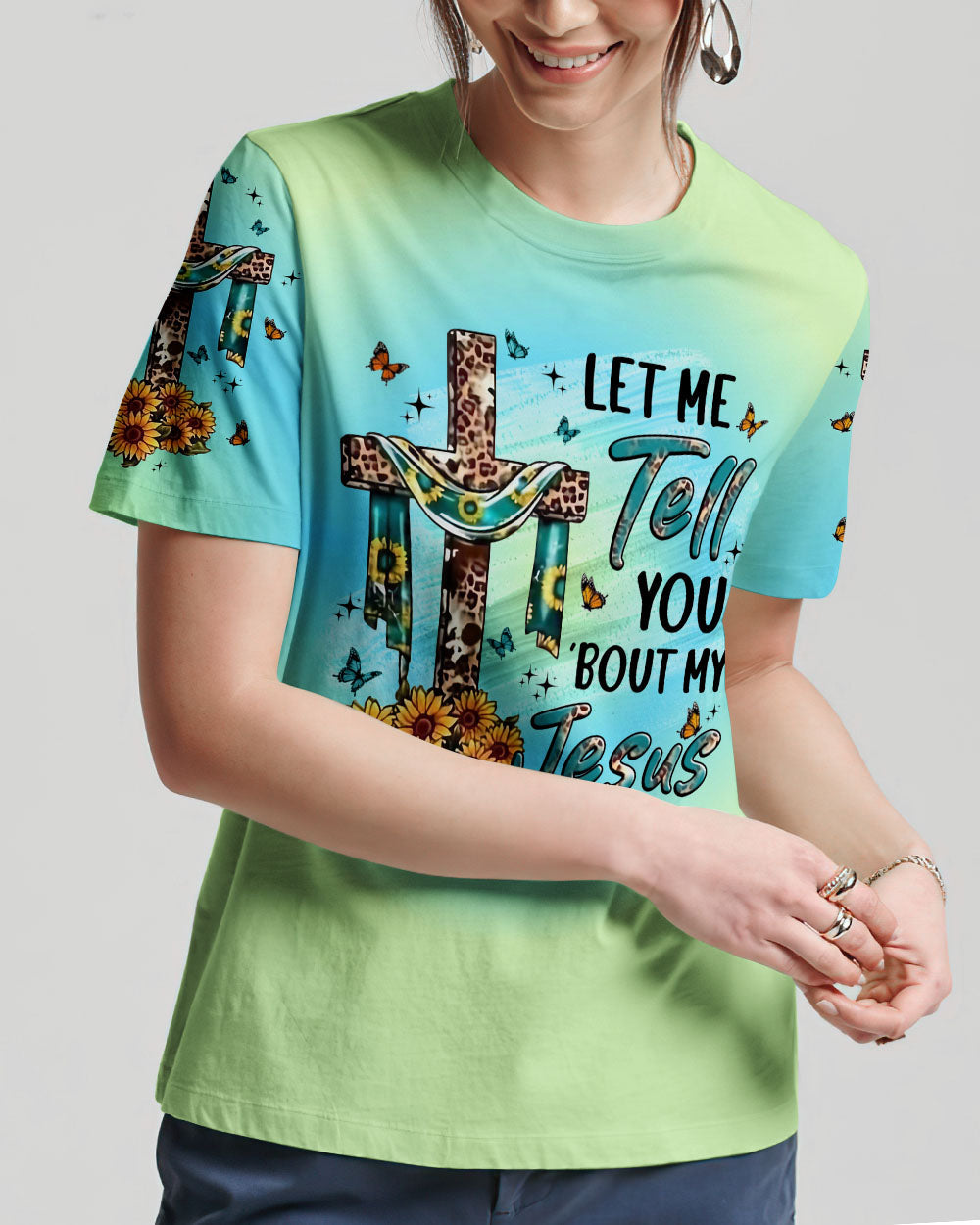 Let Me Tell You 'Bout My Jesus Women's All Over Print Shirt - Yhln1307234