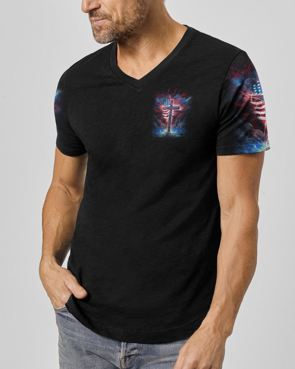 Stand For The Flag Kneel For The Cross Men's All Over Print Shirt - Yhln2807233