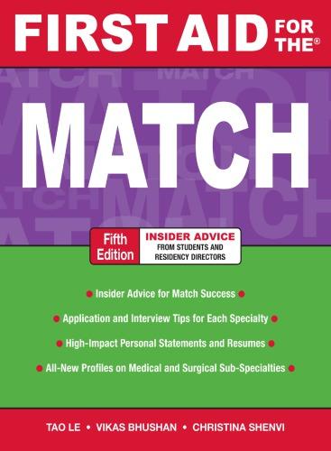 First Aid For The Match 5Th Edition