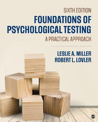 Foundations Of Psychological Testing A Practical Approach 6Th Edition