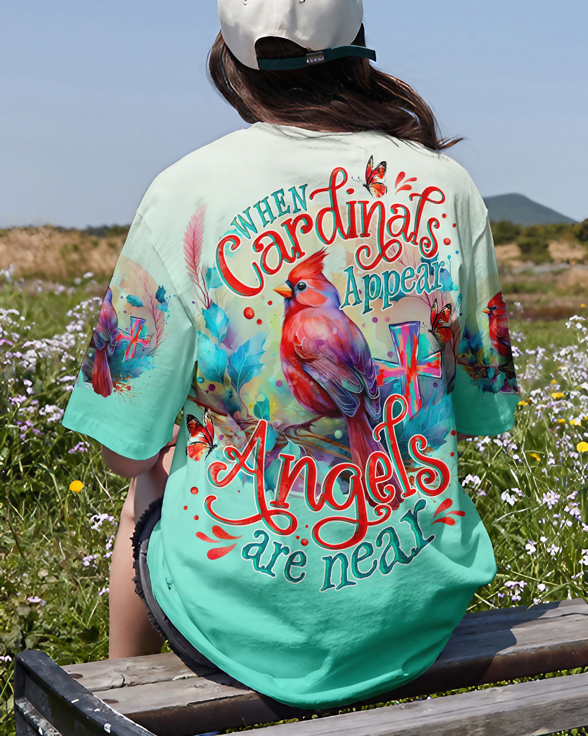 When Cardinals Appear Angels Are Near Women's All Over Print Shirt - Tlno2507239