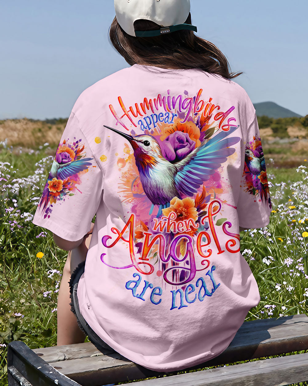 When Hummingbirds Appear Angels Are Near Women's All Over Print Shirt - Tlno1208234