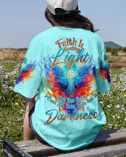 Faith Is Seeing Light Wings Women's All Over Print Shirt - Tlno2308234