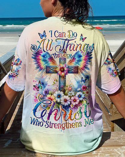 I Can Do All Things Through Christ Wings Women's All Over Print Shirt - Tlno0711234