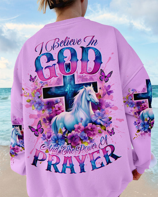 I Believe In God Horse Women's All Over Print Shirt - Tlno0201244