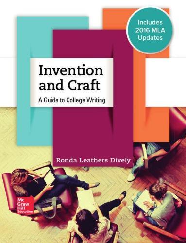 Invention And Craft A Guide To College Writing