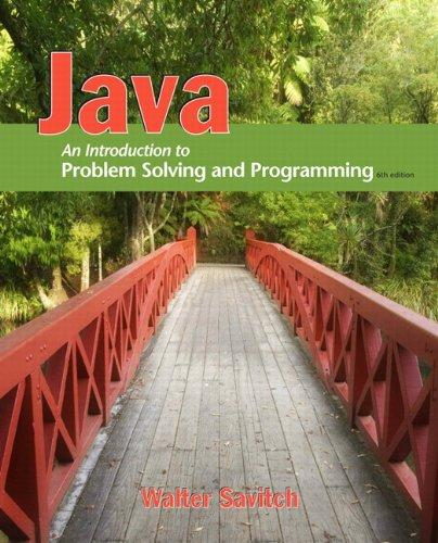 Java An Introduction To Problem Solving Programming 6Th Edition ...