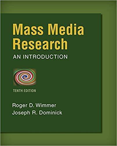 Mass Media Research An Introduction 10Th Edition