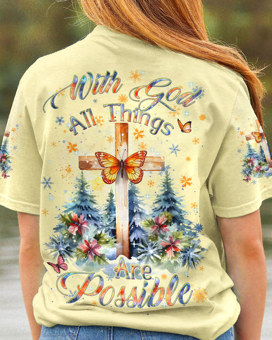 With God All Things Are Possible Women's All Over Print Shirt - Yhdu3110231