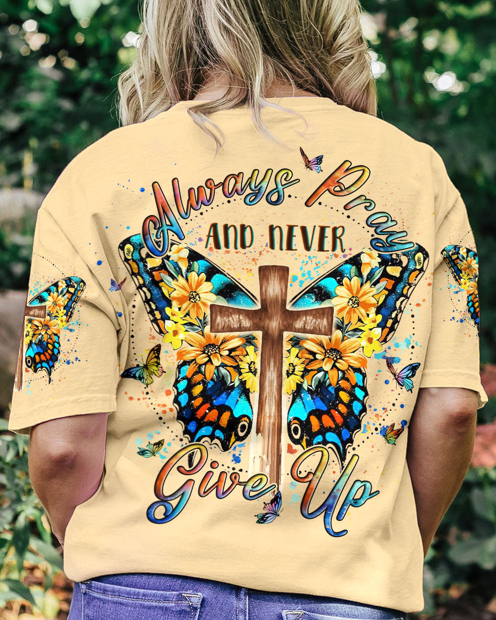 Always Pray And Never Give Up Women's All Over Print Shirt - Yhln0407233