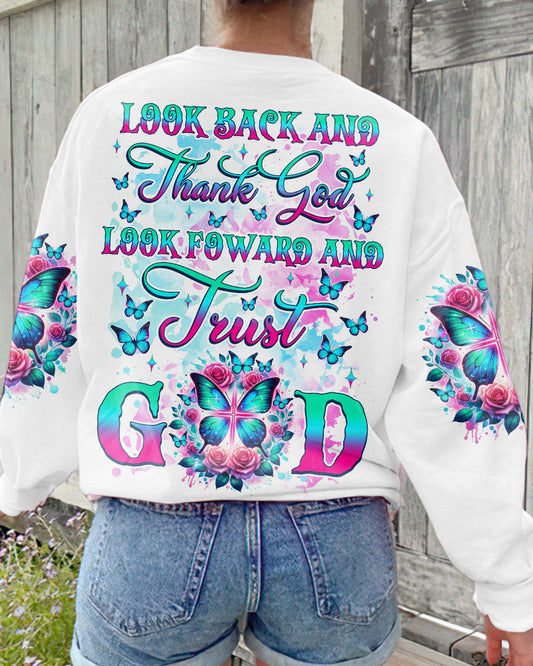 Look Back And Thank God Butterfly Women's All Over Print Shirt - Tlnz3101244