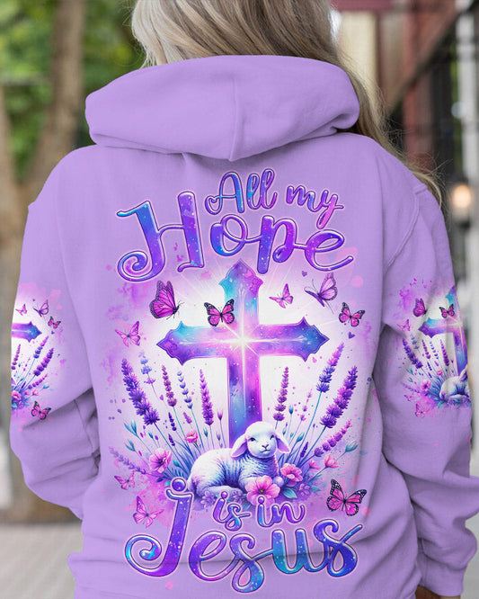 All My Hope Is In Jesus Lavender Lamb Women's All Over Print Shirt - Tlnz0402242