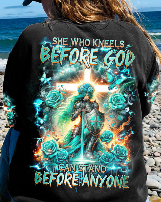 She Who Kneels Before God Women's All Over Print Shirt - Tlnz1601241