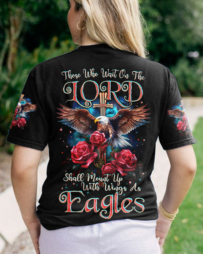 Those Who Wait On The Lord Eagle Women's All Over Print Shirt - Tlnz2007233