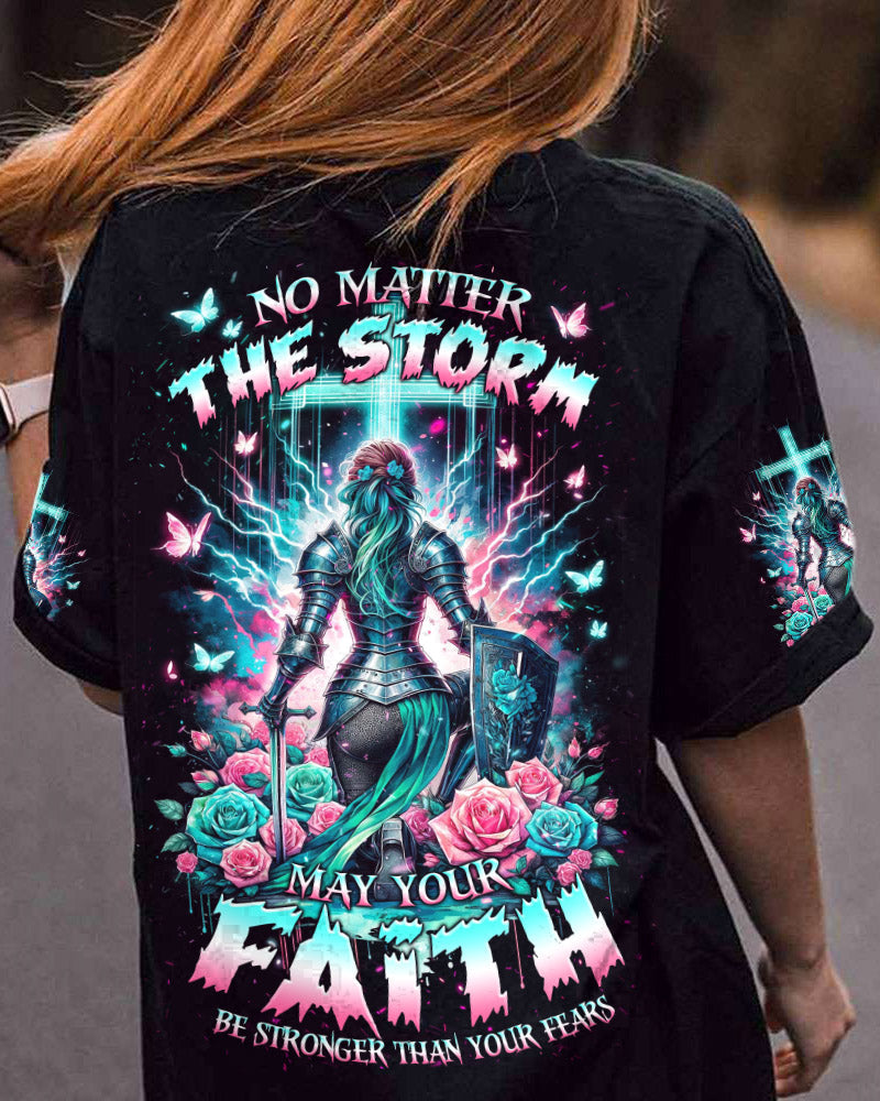 No Matter The Storm Warrior Women's All Over Print Shirt - Tlnz1512232