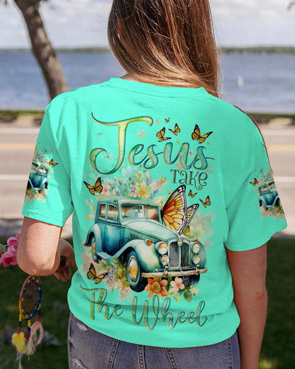 Jesus Take The Wheel Women's All Over Print Shirt - Tlnz1811232