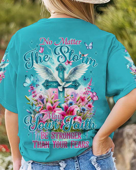 No Matter The Storm Women's All Over Print Shirt - Tyqy2610232