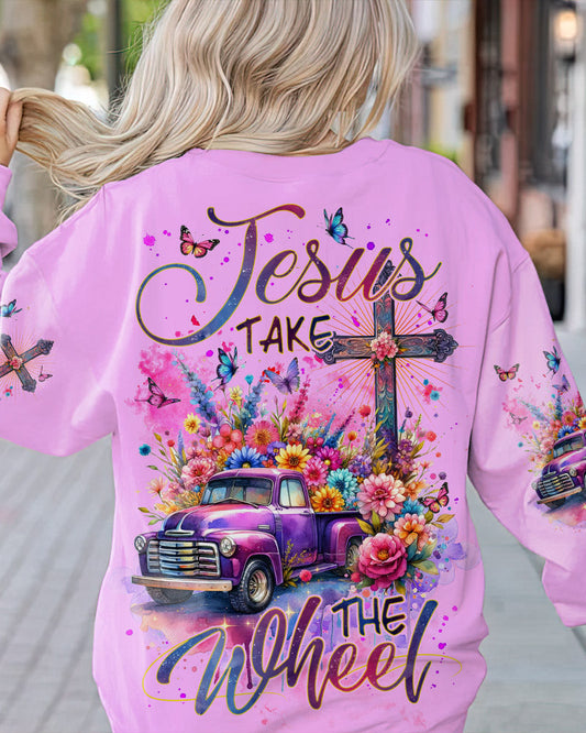 Jesus Take The Wheel Women's All Over Print Shirt - Tlnz1511233