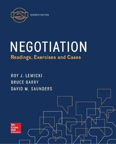 Negotiation Readings Exercises And Cases 7Th Edition