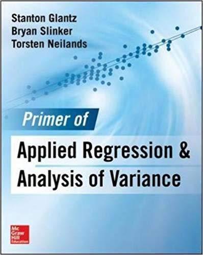 Primer Of Applied Regression Analysis Of Variance 3Rd Edition