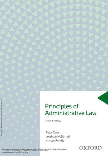 Principles Of Administrative Law 3Rd Edition