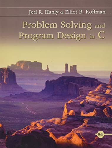 Problem Solving and Program Design in C