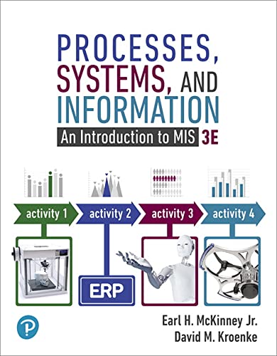 Processes Systems and Information An Introduction to MIS 3rd Edition by David M Kroenke