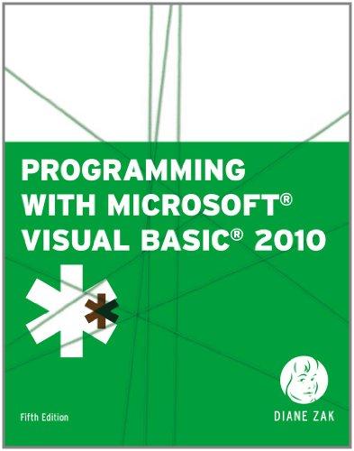 Programming With Microsoft Visual Basic 2010 5Th Edition