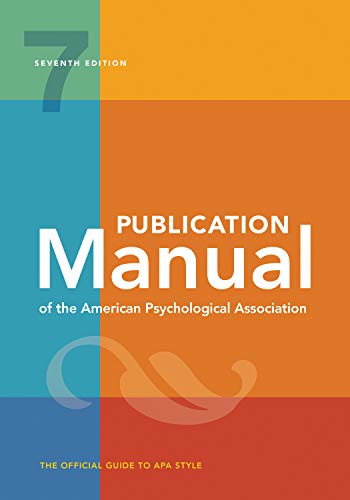 Publication Manual Of The American Psychological Association