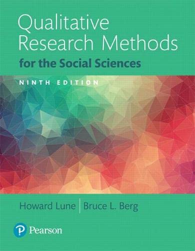 Qualitative research methods for the social sciences