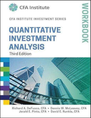 Quantitative Investment Analysis Workbook 3Rd Edition