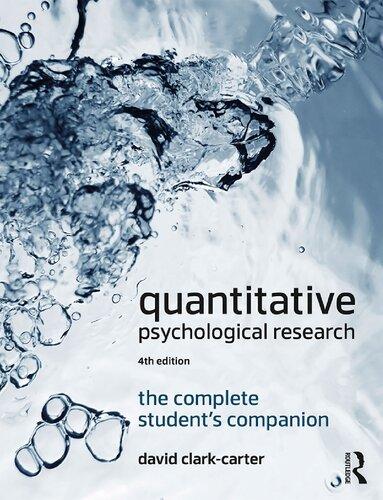 Quantitative Psychological Research The Complete Students Companion 4Th Edition