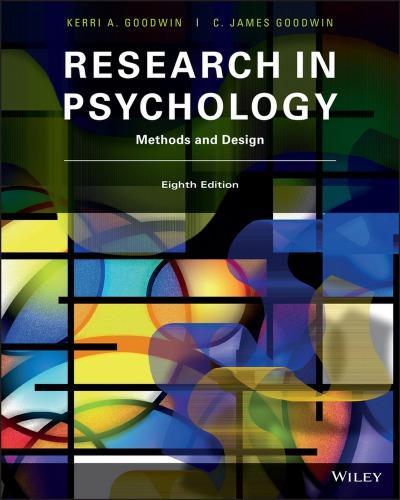 Research In Psychology Methods And Design 8Th Edition