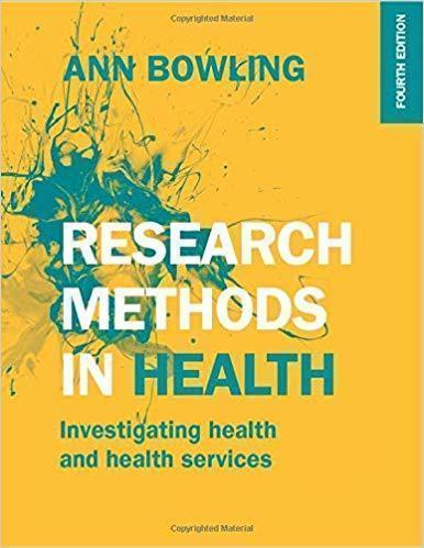 Research Methods In Health Investigating Health And Health Services 4Th Edition