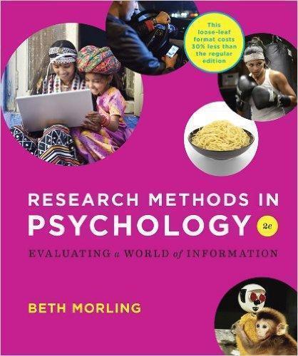 Research Methods In Psychology Evaluating A World Of Information 2Nd Edition