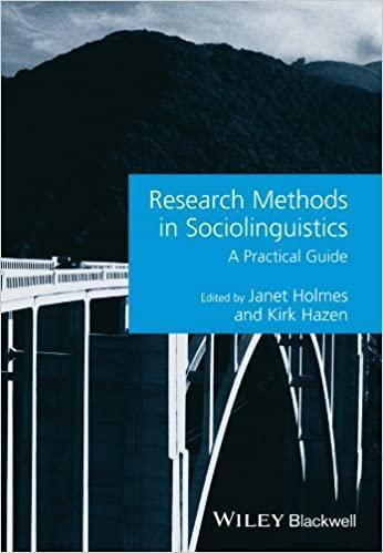 Research Methods In Sociolinguistics A Practical Guide