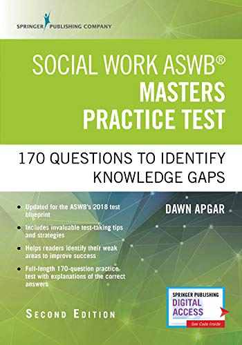 Social Work Aswb Masters Practice Test, Second Edition: 170 Questions to Identify Knowledge Gaps (Book + Free App)