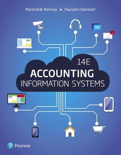 Solutions Manual for Accounting Information Systems, - 14th Edition