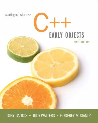 Starting Out With C Early Object 9Th Edition