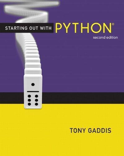 Starting Out With Python 2Nd Edition