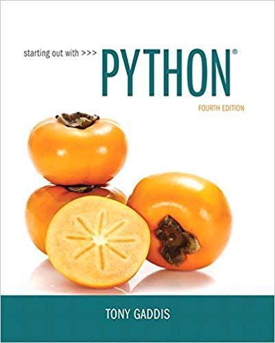 Starting Out With Python 4Th Edition