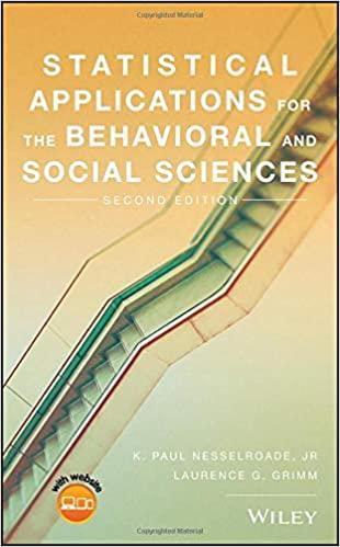 Statistical Applications For The Behavioral And Social Sciences 2Nd Edition