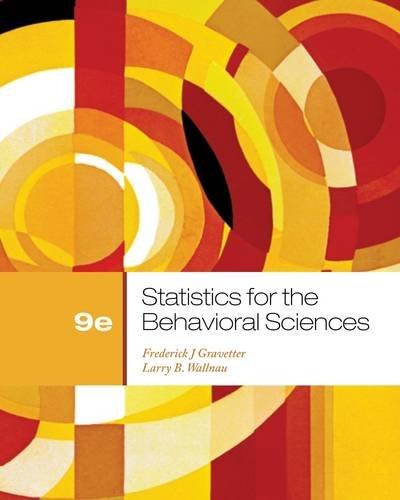 Statistics For The Behavioral Sciences 9th Edition