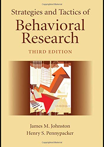 Strategies and Tactics of Behavioral Research