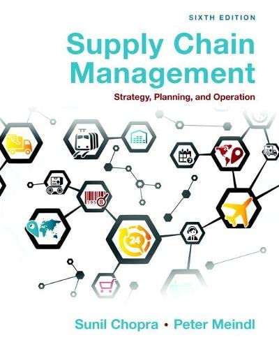 Supply chain management: strategy, planning, and operation