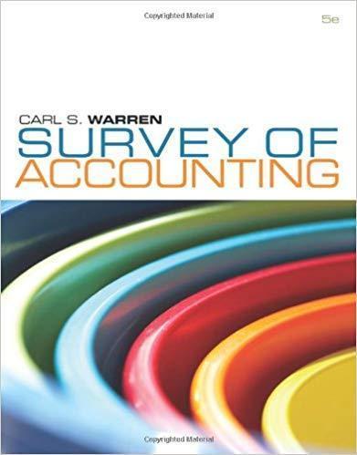 Survey Of Accounting 5Th Edition