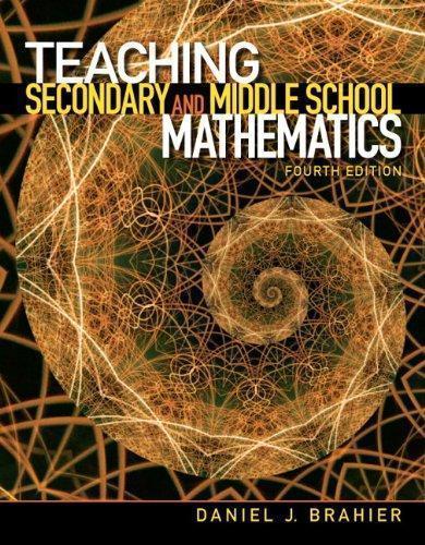 Teaching Secondary And Middle School Mathematics 4Th Edition