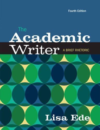 The Academic Writer A Brief Guide 4Th Edition