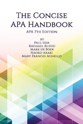 The Concise Apa Handbook Apa 7Th Edition