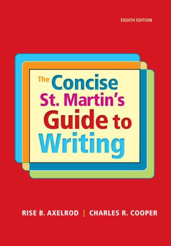 The Concise St Martins Guide To Writing 8Th Edition